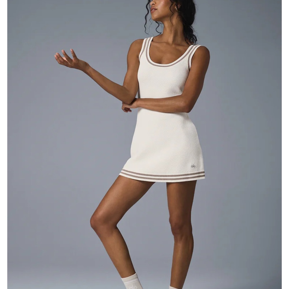 ALO Tennis Club Sweater Cardigan and Knit Dress